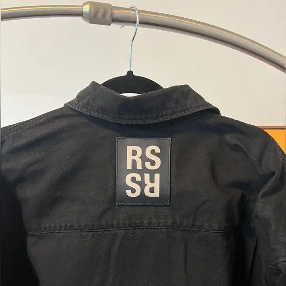 Raf simons big fit oversized denim shirt jacket AW21 in black unisex